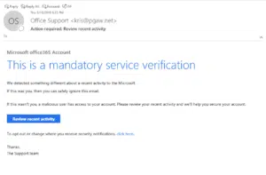 Phishing Email Example