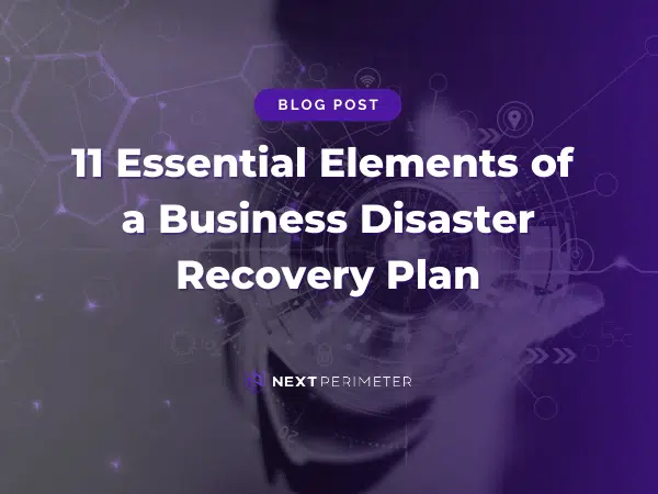 Key elements of a business disaster recovery plan to ensure continuity and data protection