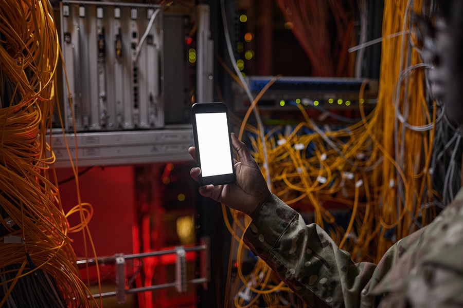 A messy server room, about to be extinct as Microsoft Endpoint Manager takes this business to the cloud.