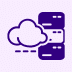 Cloud connected to servers, symbolizing seamless cloud migration, hosting, and end-to-end cloud solutions.