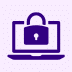 Laptop with padlock, representing managed extended detection and response (XDR) to protect against advanced cyber threats.