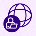 Globe with user folder overlay, representing IT services built to work anywhere with remote and hybrid teams.